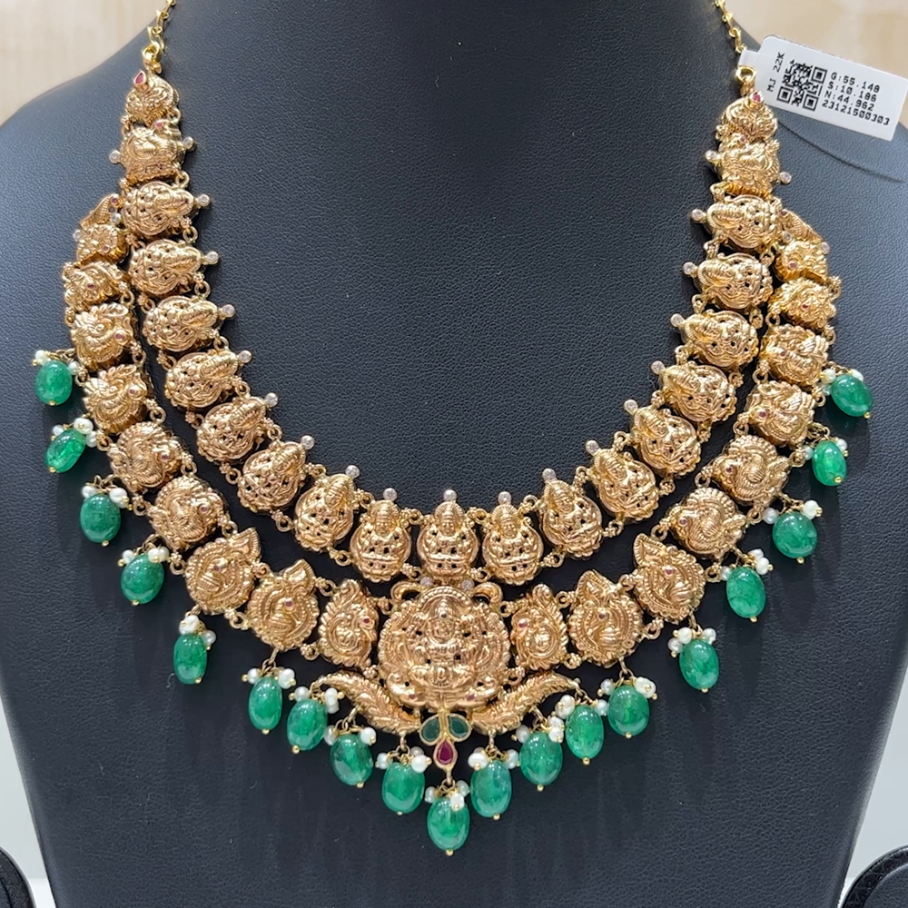 MUKUNDA JEWELLERS 44.962gms NECKLACE 22K Antique