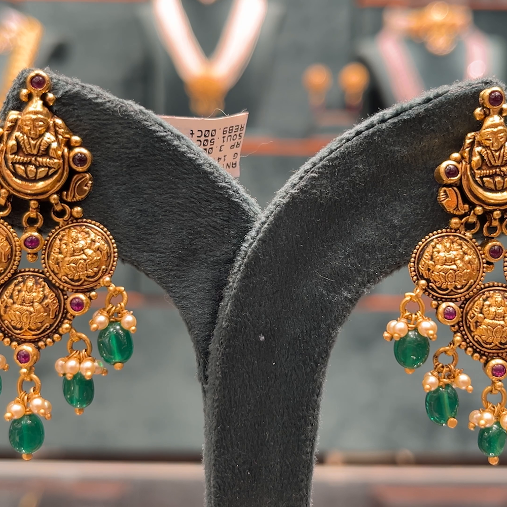 CMR 11.997gms EARRINGS 22K Antique