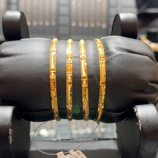 SOUTH INDIA 44.416gms BANGLES 22K Yellow Gold