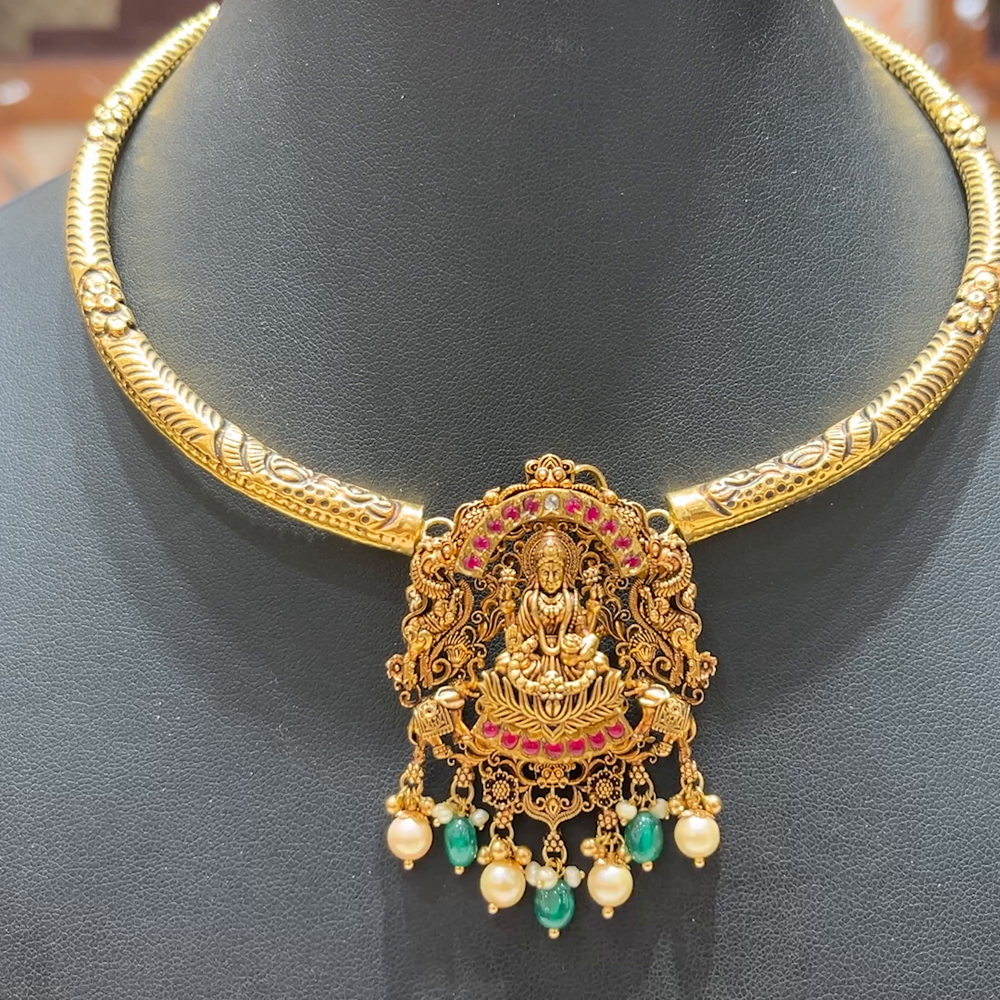 MUKUNDA JEWELLERS 40.86gms NECKLACE 22K Antique