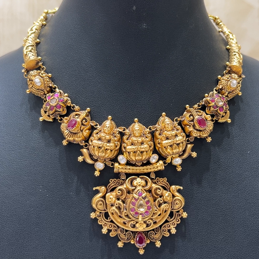 MUKUNDA JEWELLERS 41.94gms NECKLACE 22K Nakshi