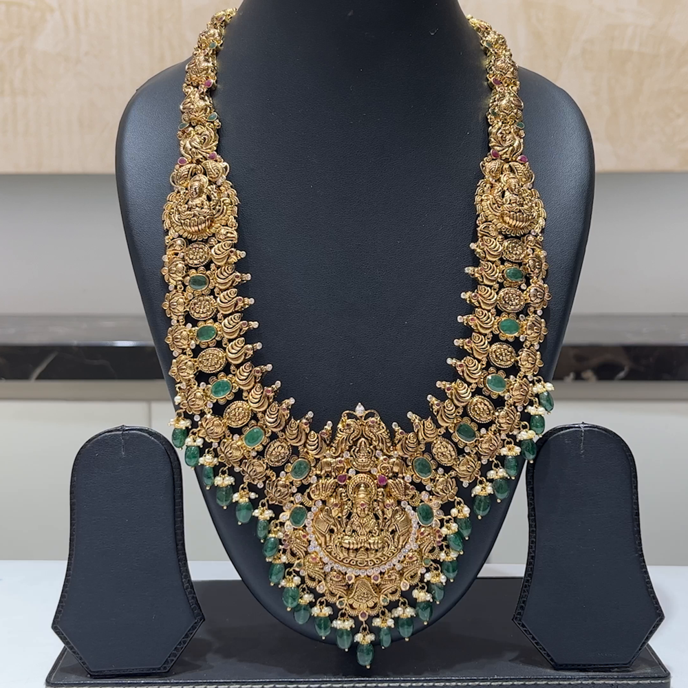 MUKUNDA JEWELLERS 77.49gms HARAMS 22K Antique