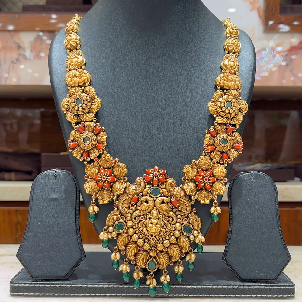 MUKUNDA JEWELLERS 108.992gms HARAMS 22K Nakshi