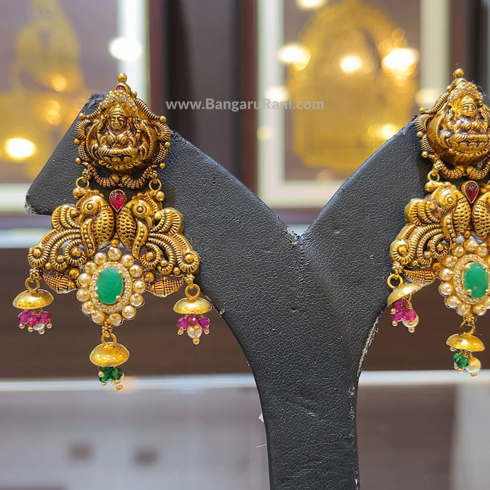 CMR 16.966gms EARRINGS 22K Antique