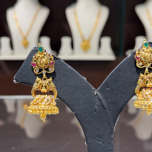 CMR 13.29gms EARRINGS 22K Antique