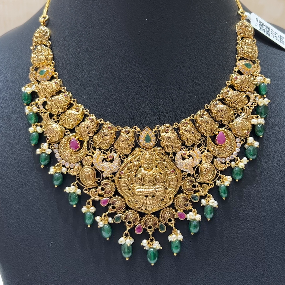 MUKUNDA JEWELLERS 36.9gms NECKLACE 22K Antique