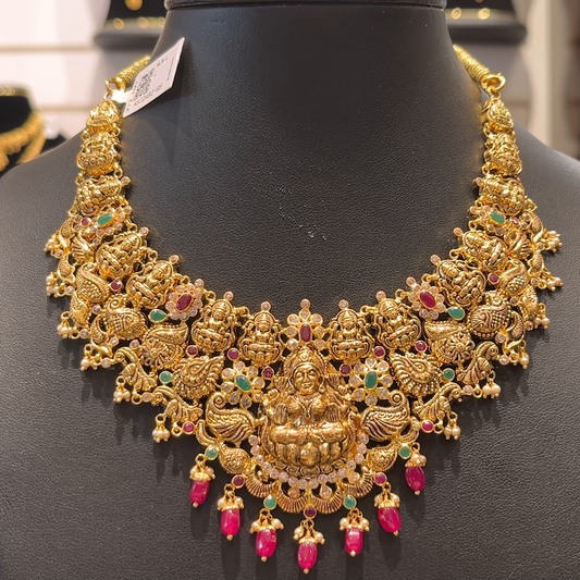 SOUTH INDIA 32.45gms NECKLACE 22K Antique