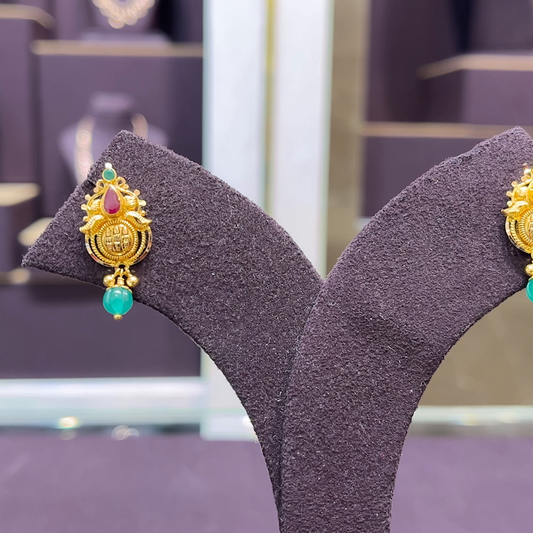 CMR 3.143gms EARRINGS 22K Yellow Gold