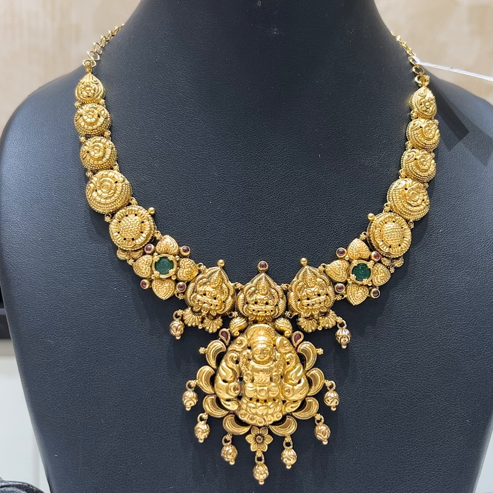 MUKUNDA JEWELLERS 27.575gms NECKLACE 22K Nakshi