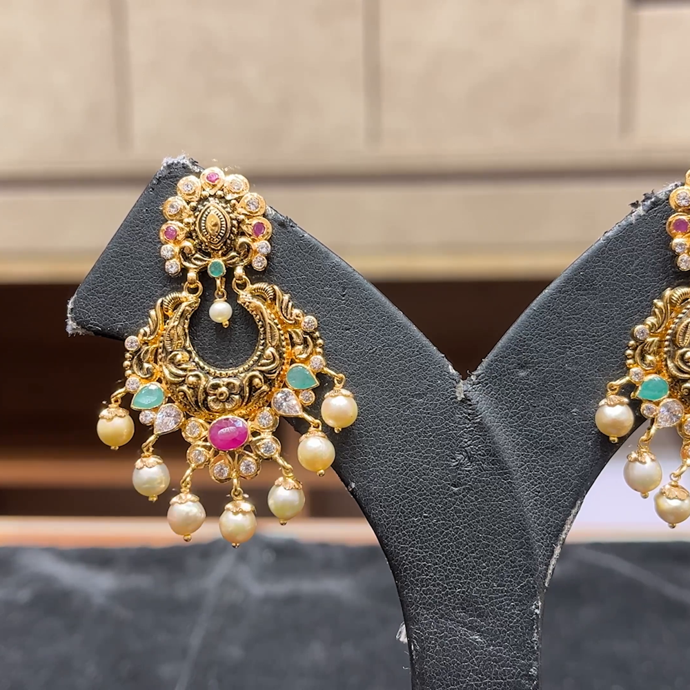 Chennai Shopping Mall 11.666gms EARRINGS 22K Antique