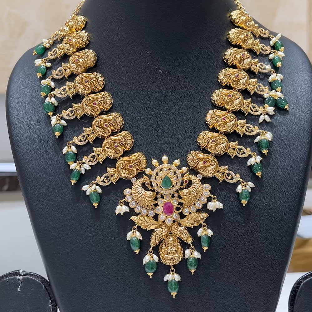 MUKUNDA JEWELLERS 49.85gms NECKLACE 22K Antique