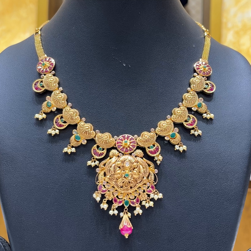 MUKUNDA JEWELLERS 28.665gms NECKLACE 22K Antique