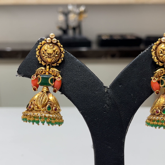 MUKUNDA JEWELLERS 18.03gms EARRINGS 22K Antique