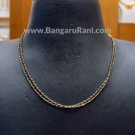 Chennai Shopping Mall 6.37gms SHORT BLACK BEADS 22K Yellow Gold