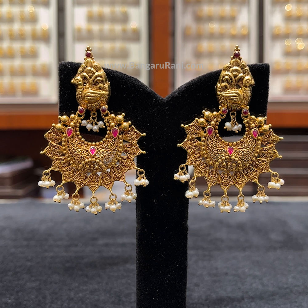 17.79gms EARRINGS 22K Nakshi