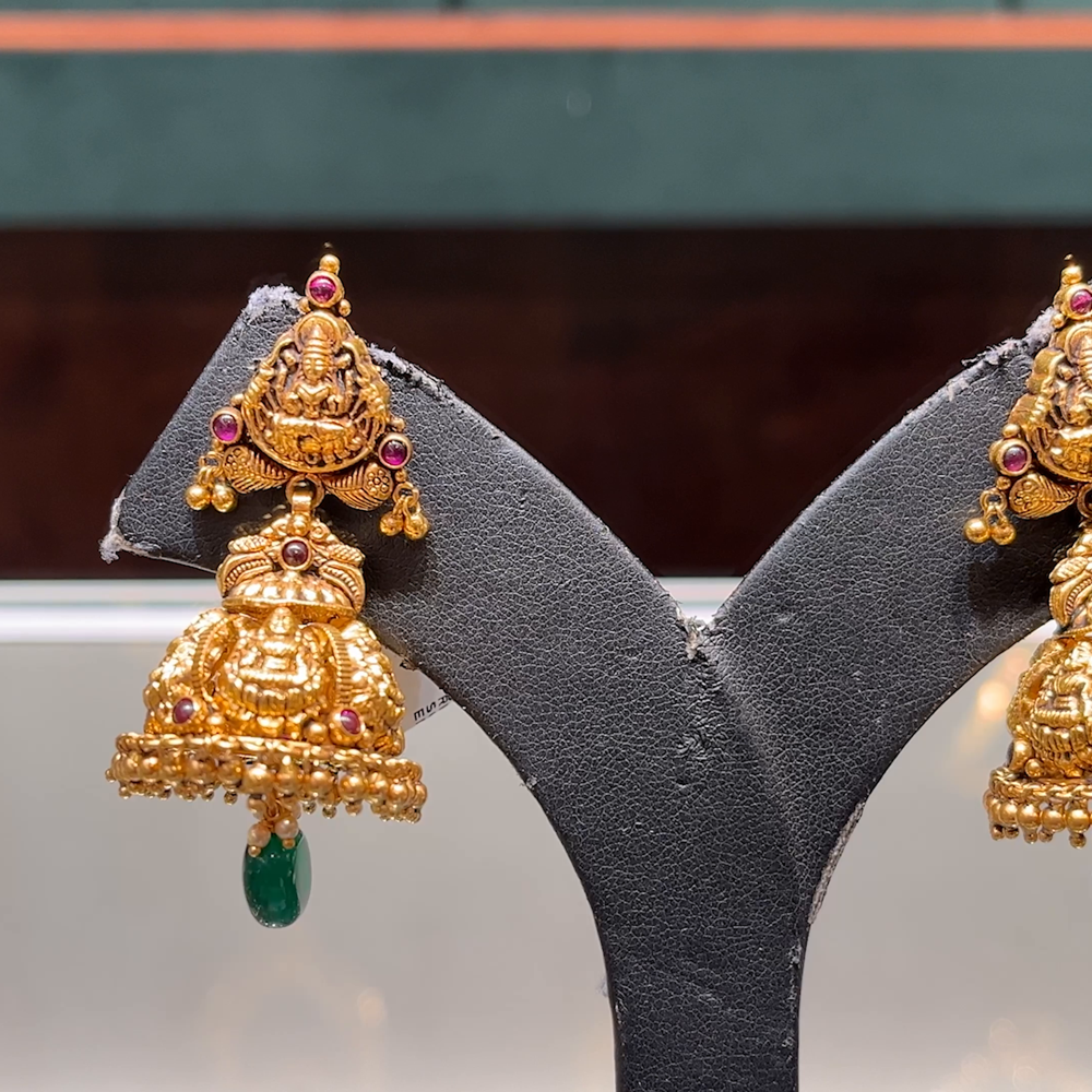 CMR 20.805gms EARRINGS 22K Antique