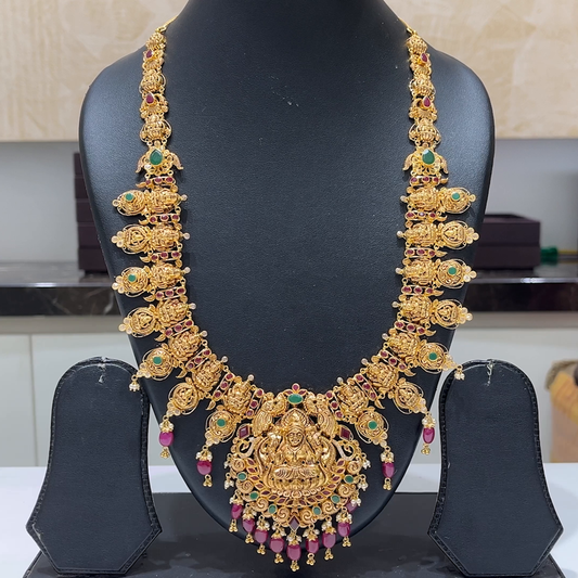 MUKUNDA JEWELLERS 66.4gms HARAMS 22K Antique