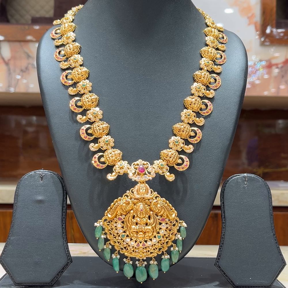 MUKUNDA JEWELLERS 92.365gms HARAMS 22K Antique