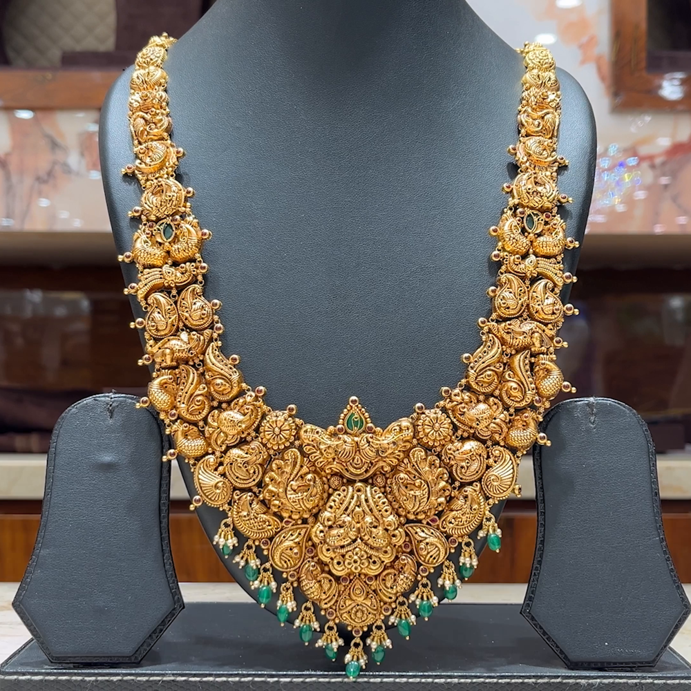 MUKUNDA JEWELLERS 80.325gms HARAMS 22K Nakshi