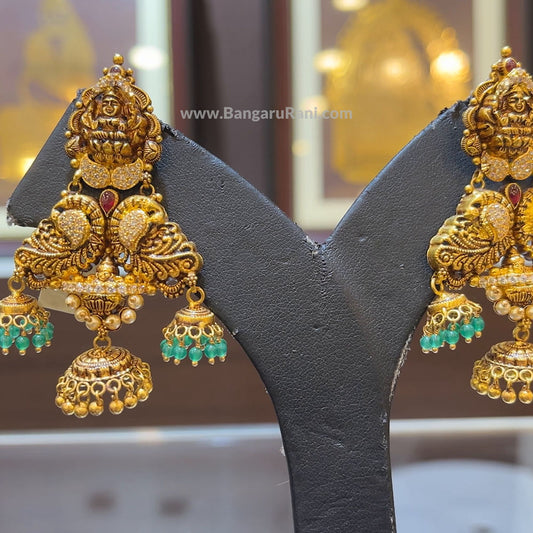 CMR 19.705gms EARRINGS 22K Antique