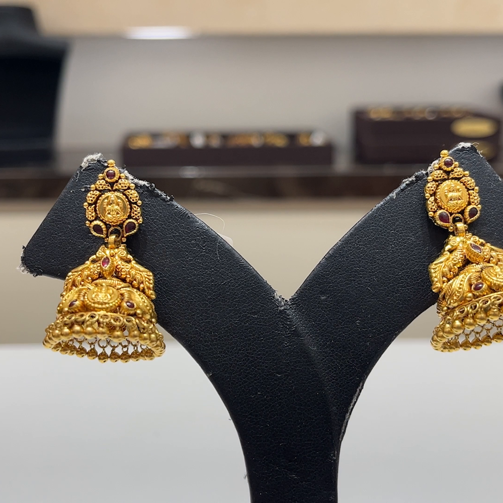 MUKUNDA JEWELLERS 13.13gms EARRINGS 22K Antique