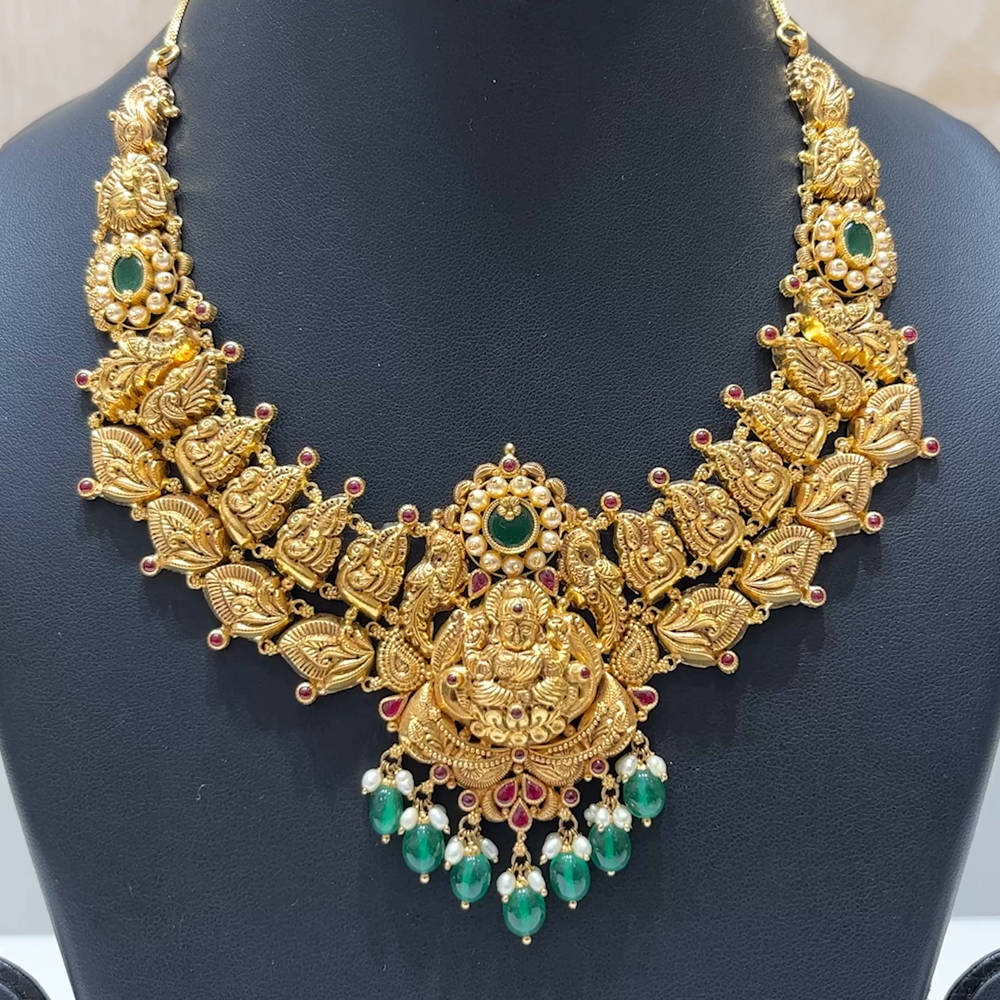 MUKUNDA JEWELLERS 40.275gms NECKLACE 22K Antique