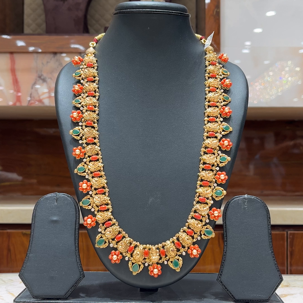 MUKUNDA JEWELLERS 71.834gms HARAMS 22K Antique