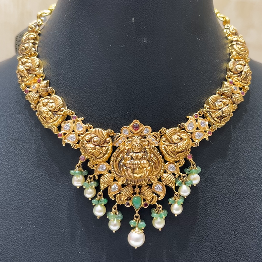 MUKUNDA JEWELLERS 23.71gms NECKLACE 22K Nakshi