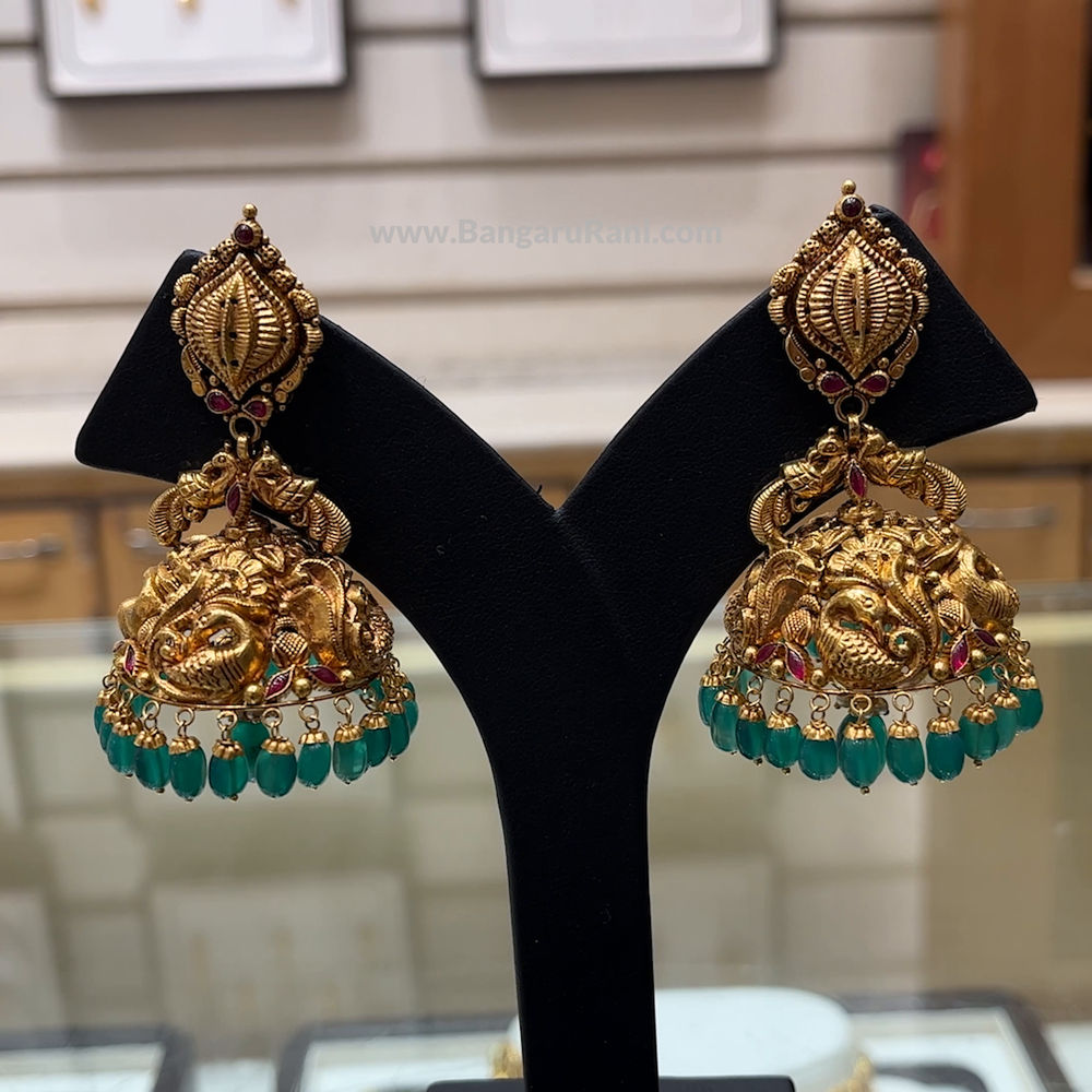 23.805gms EARRINGS 22K Antique