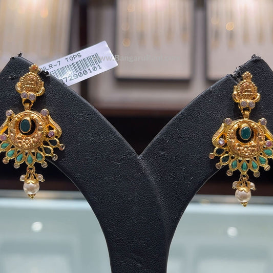 SOUTH INDIA 6.825gms EARRINGS 22K Yellow Gold