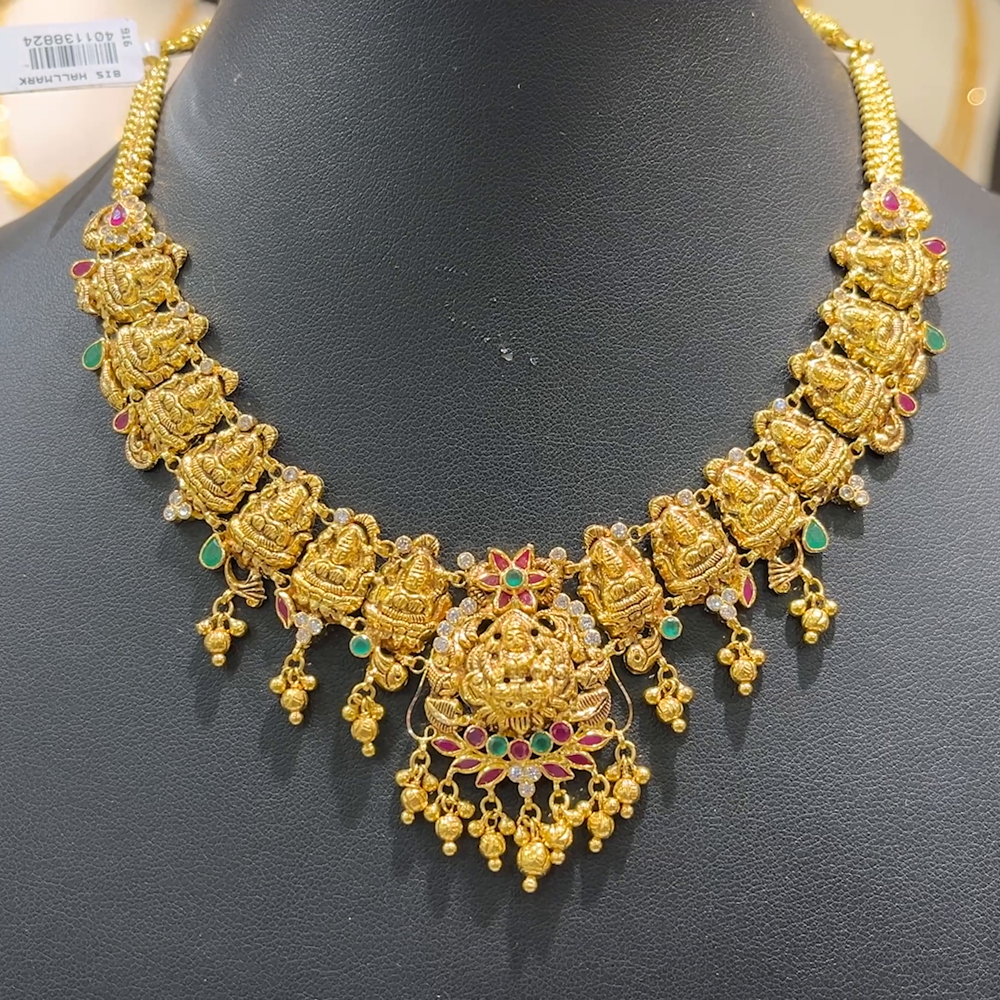 CMR 20.785gms NECKLACE 22K Antique