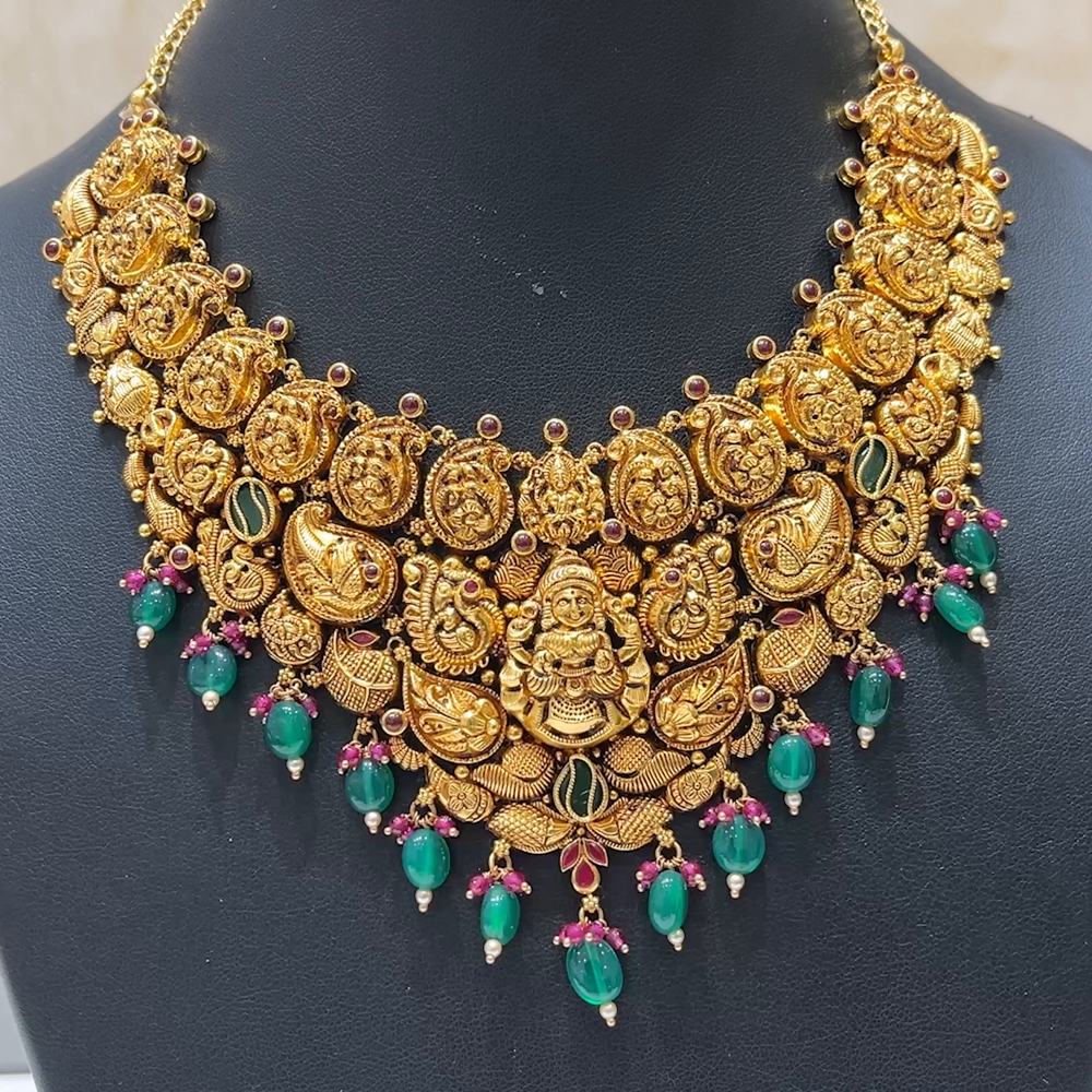 MUKUNDA JEWELLERS 44.785gms NECKLACE 22K Antique