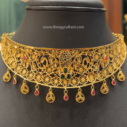 Chennai Shopping Mall 27.27gms CHOKER 22K Yellow Gold