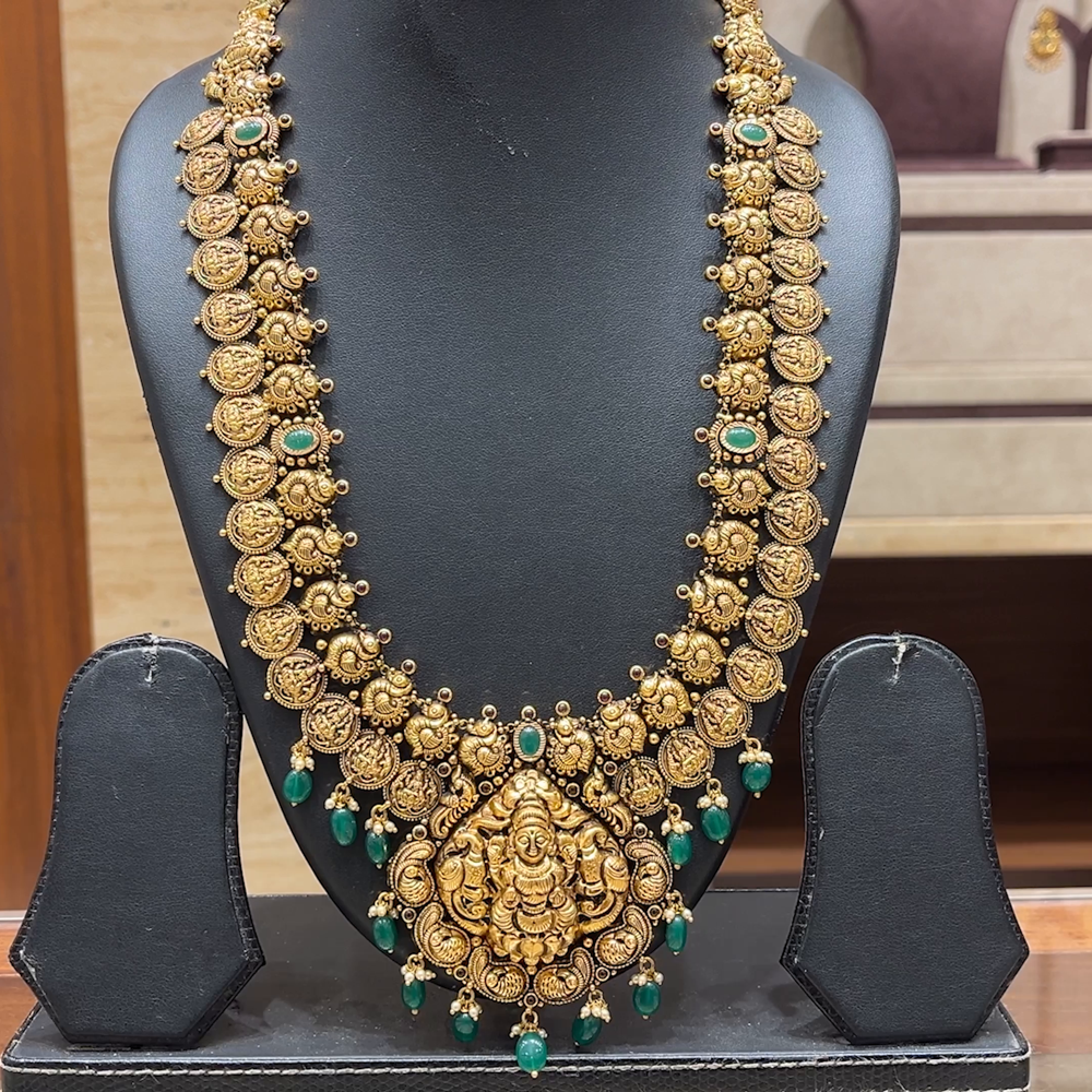 Chennai Shopping Mall 64.44gms HARAMS 22K Antique