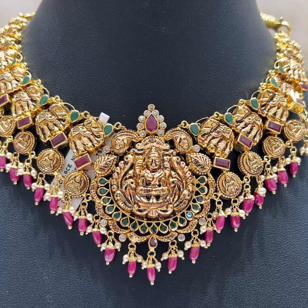 MUKUNDA JEWELLERS 25.836gms NECKLACE 22K Antique