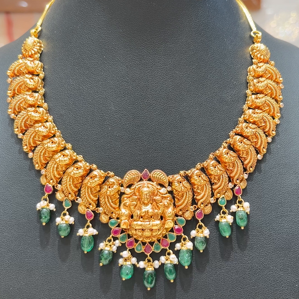 MUKUNDA JEWELLERS 29.895gms NECKLACE 22K Antique