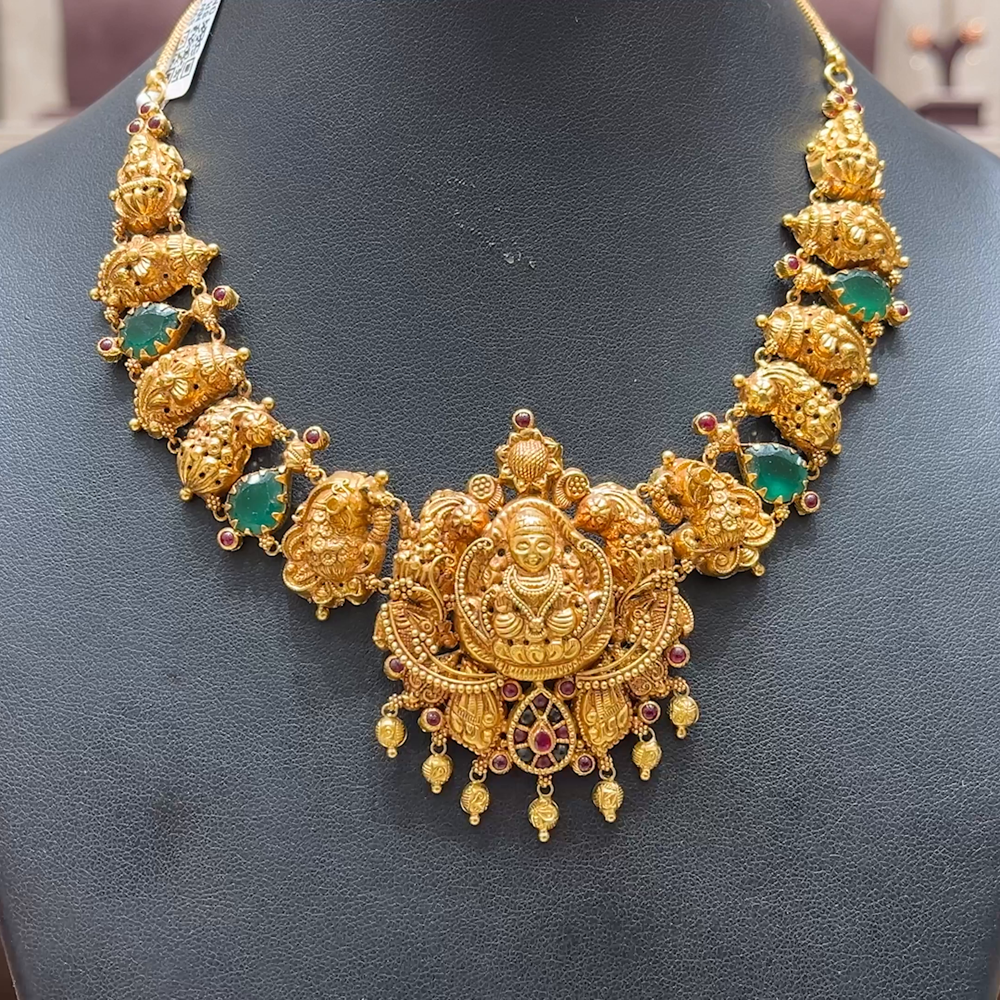 Chennai Shopping Mall 24.706gms NECKLACE 22K Antique