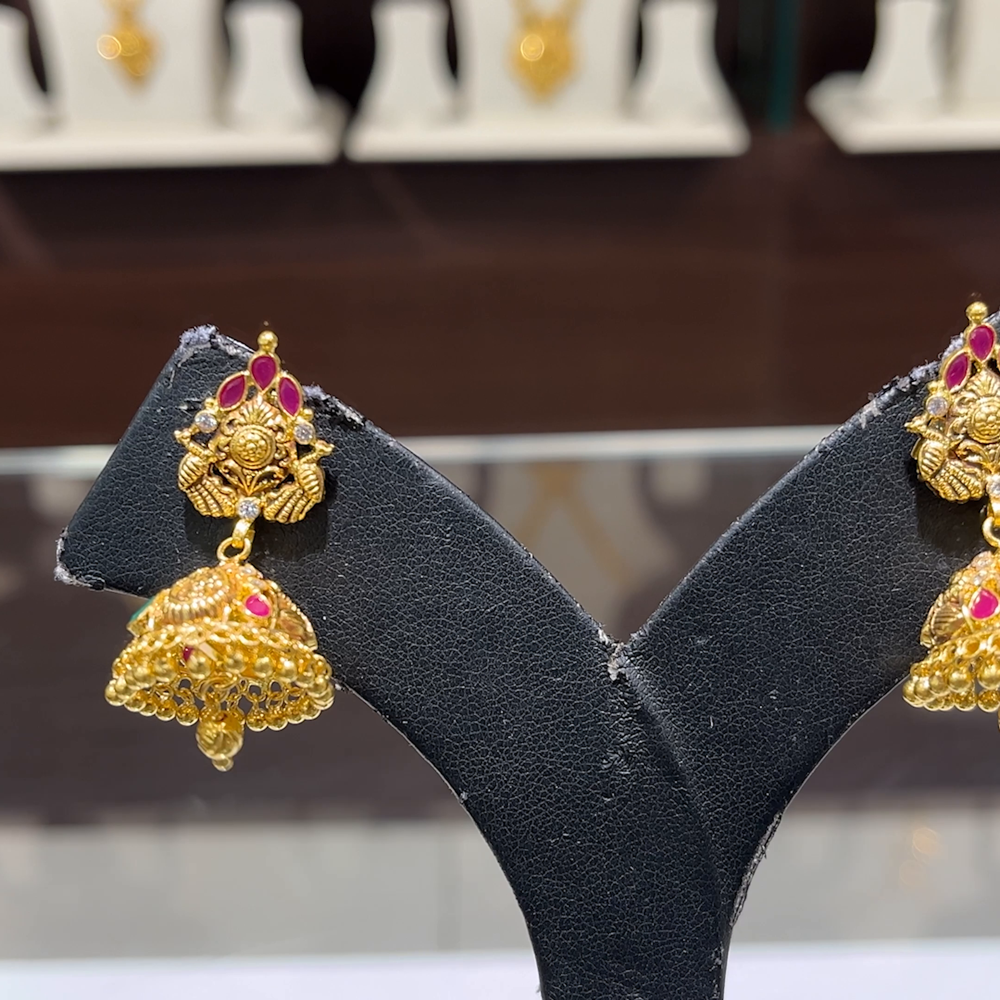 CMR 10.605gms EARRINGS 22K Antique