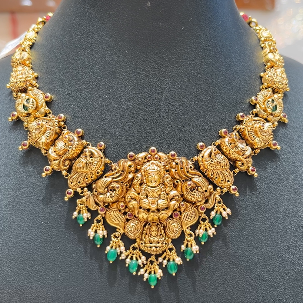 MUKUNDA JEWELLERS 28.29gms NECKLACE 22K Antique