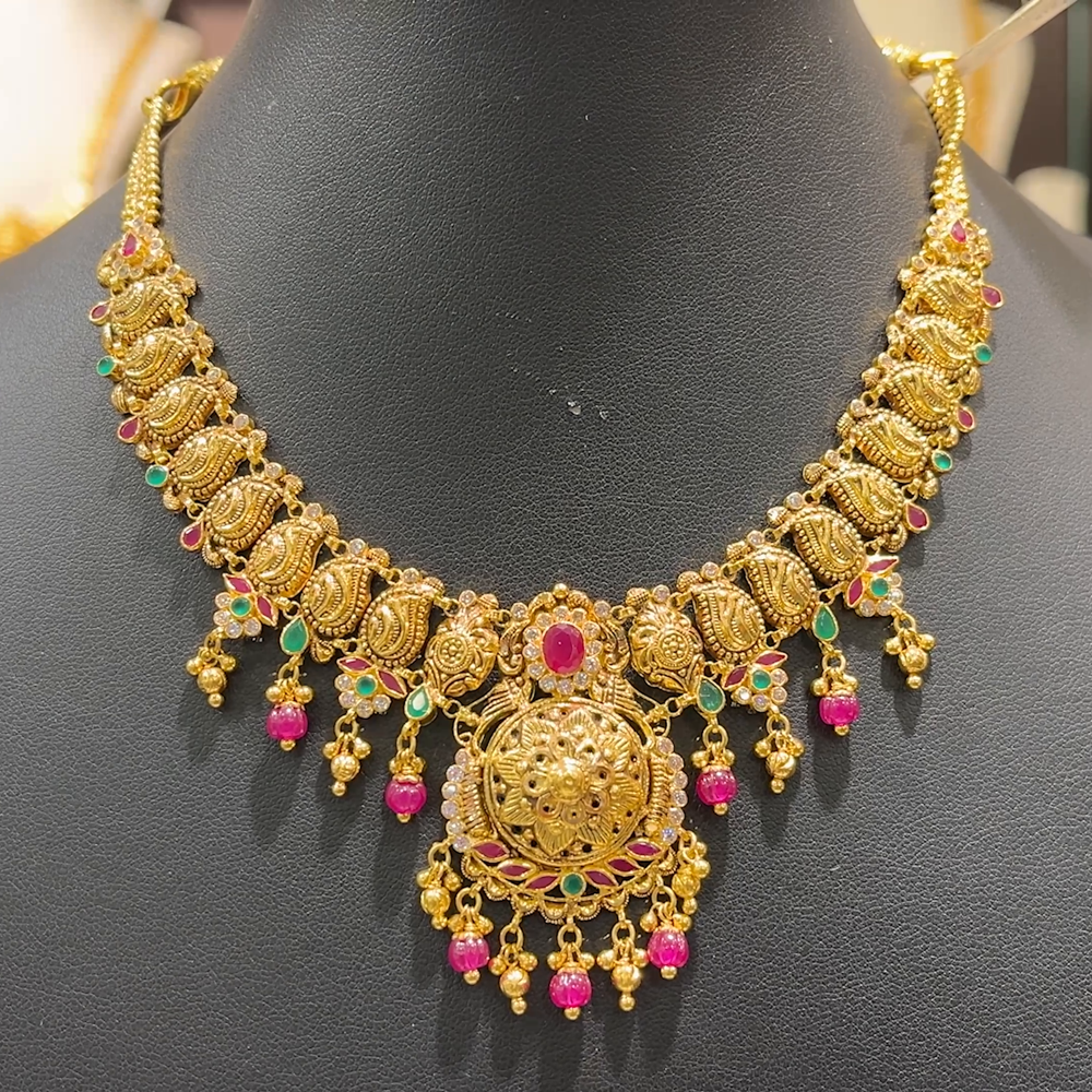 CMR 22.215gms NECKLACE 22K Antique