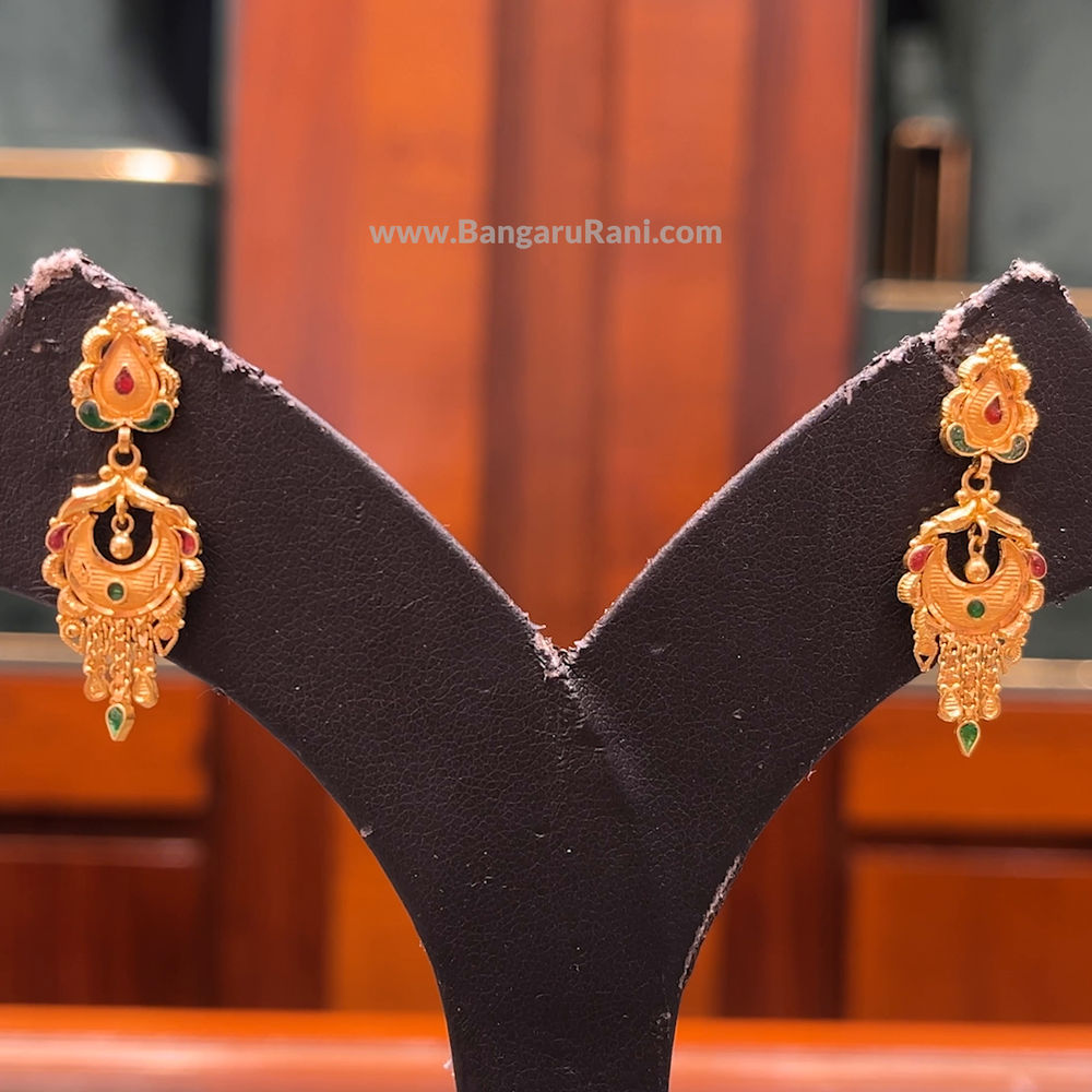 Chennai Shopping Mall 4.13gms EARRINGS 22K Yellow Gold