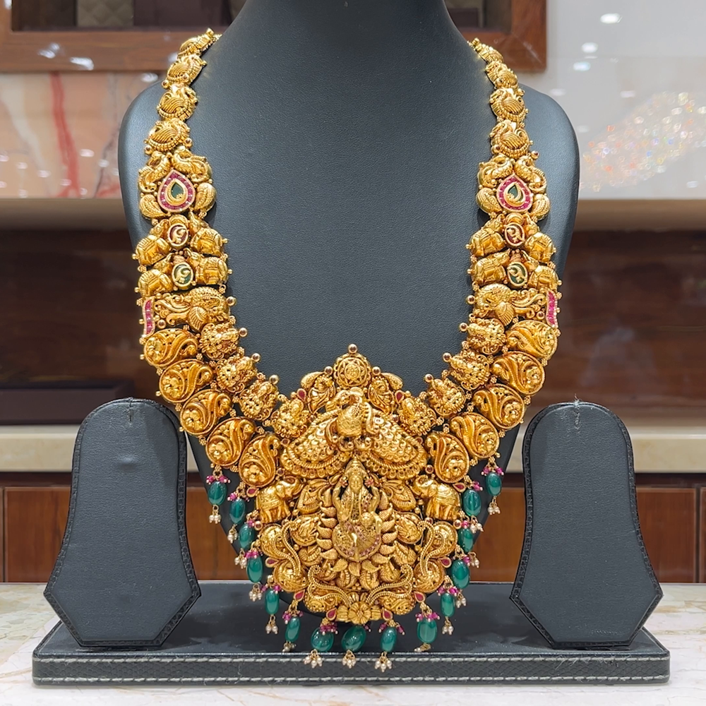 MUKUNDA JEWELLERS 99.292gms HARAMS 22K Antique