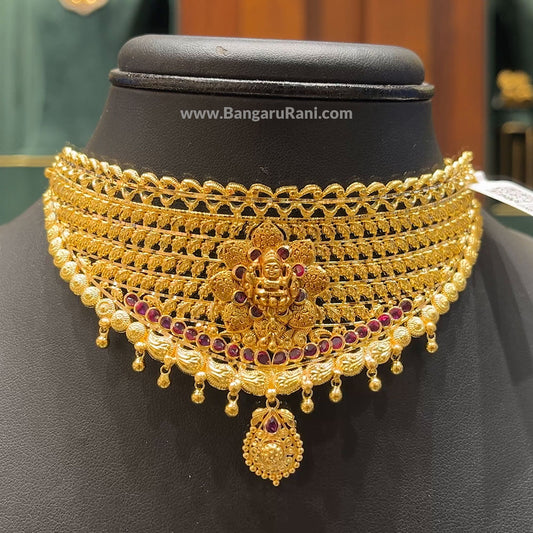 Chennai Shopping Mall 29.2gms CHOKER 22K Yellow Gold