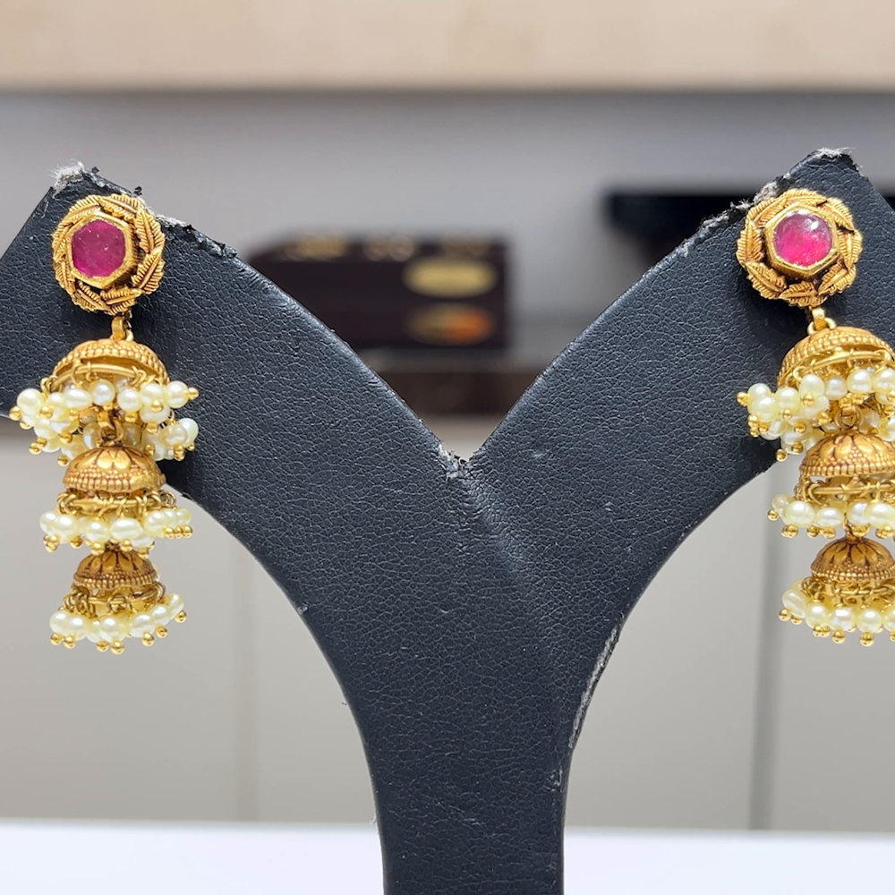 MUKUNDA JEWELLERS 14.84gms EARRINGS 22K Yellow Gold