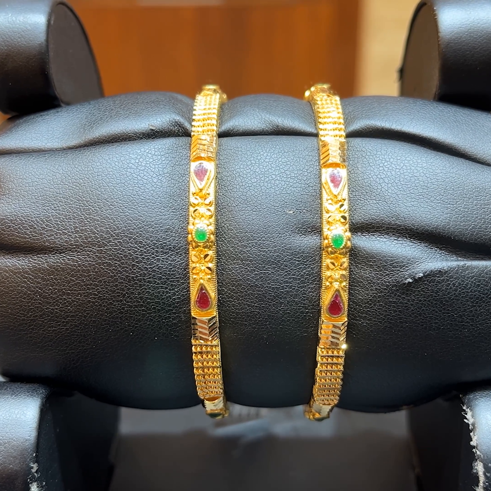 Chennai Shopping Mall 24.32gms BANGLES 22K Yellow Gold