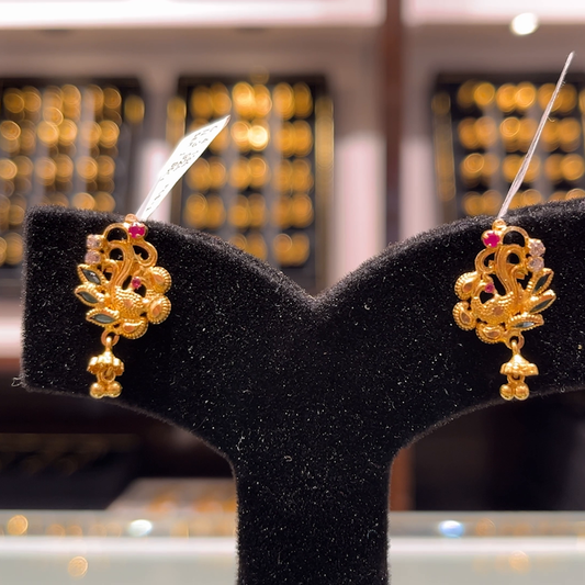 SOUTH INDIA 3.924gms EARRINGS 22K Yellow Gold