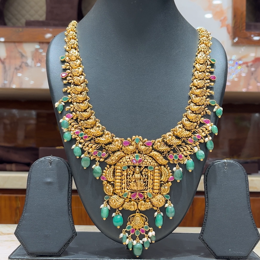 MUKUNDA JEWELLERS 81.641gms HARAMS 22K Nakshi