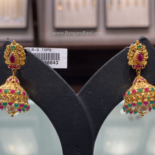 SOUTH INDIA 10.725gms EARRINGS 22K Yellow Gold