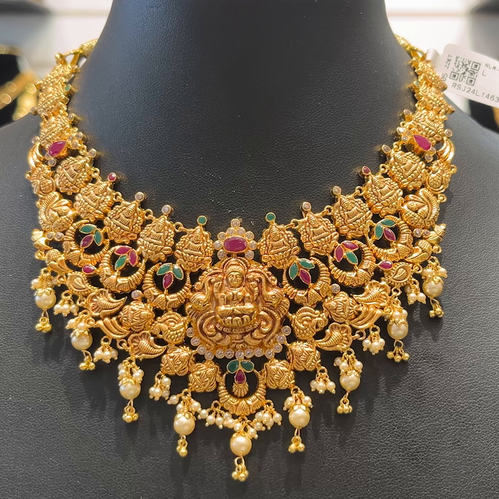 SOUTH INDIA 31.32gms NECKLACE 22K Antique