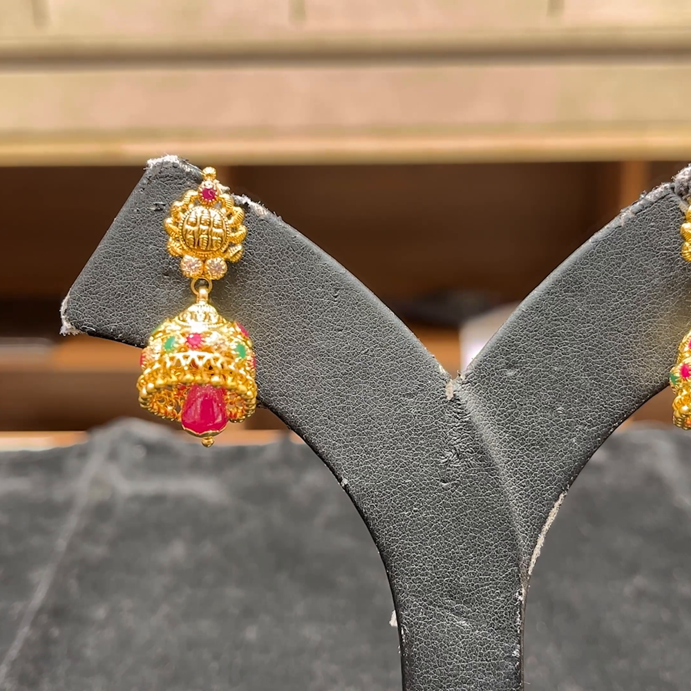 Chennai Shopping Mall 8.078gms EARRINGS 22K Antique